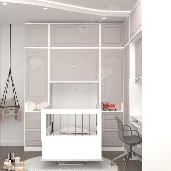 تخت خواب تاشو نوزاد افقی کد BW-10118