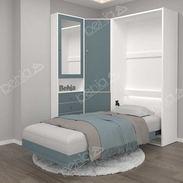 تخت خواب تاشو یک نفره عمودی کد BW-11111