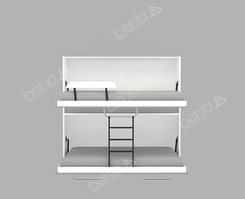 تخت خواب تاشو یک نفره افقی دو طبقه کد BW-10119